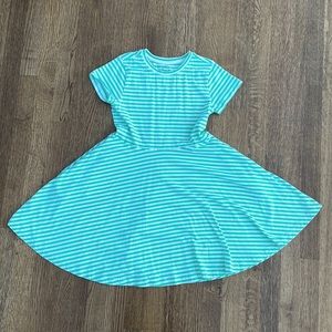 Primary Short Sleeve Twirly Dress with Pockets